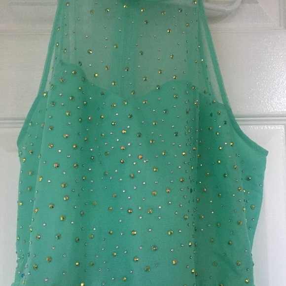 Girls Formal Easter Wedding Party Mint Green Dress Sz16 - Picture 4 of 4